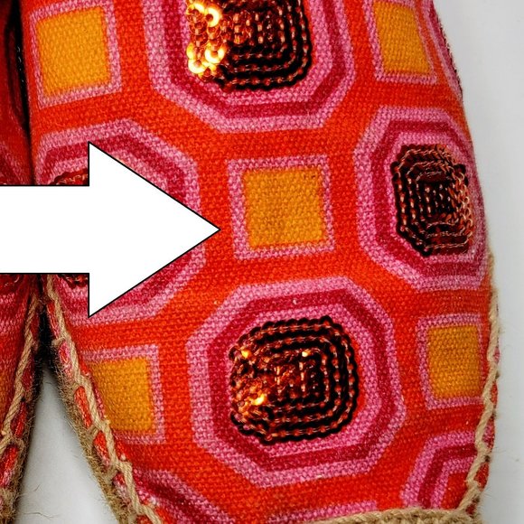 Tory Burch Cecily Sequin Pattern Slip On Flat Espadrilles 7M - Picture 12 of 14